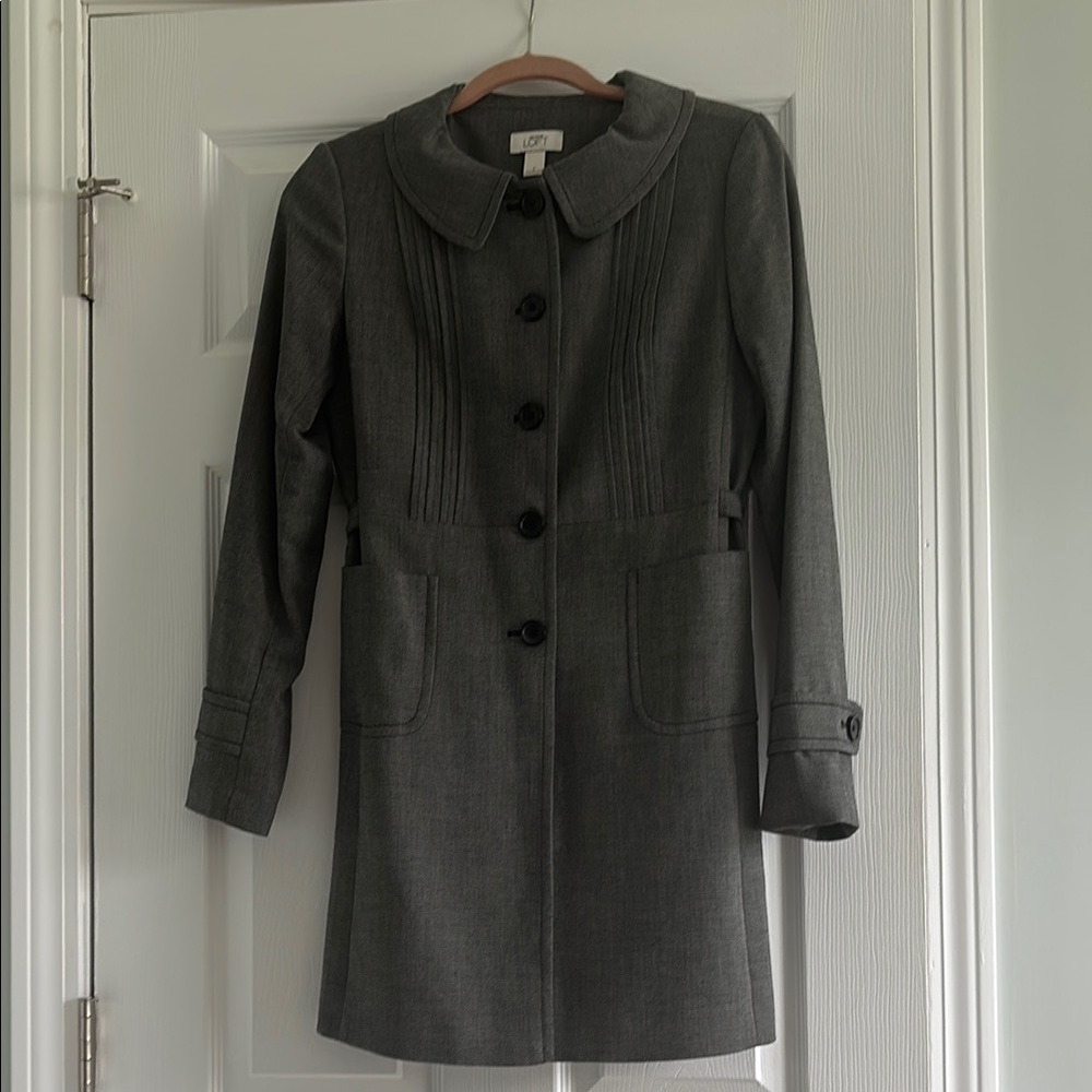 LOFT Gray Blazer Structured Formal Wear